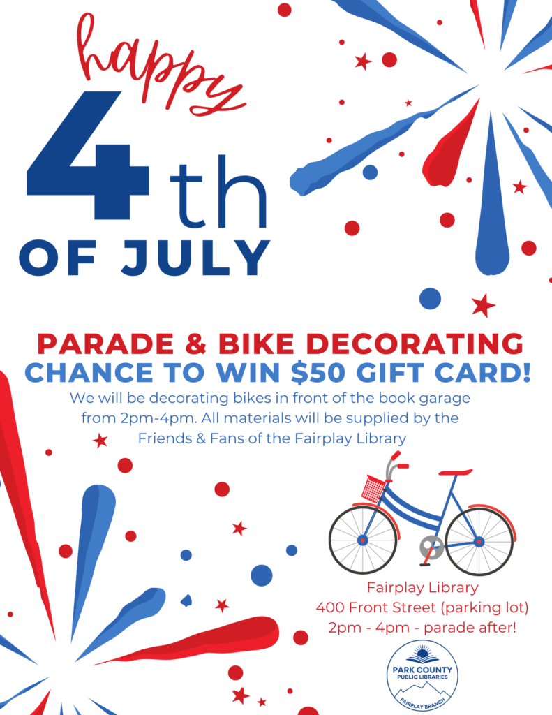 Fairplay Library Calendar To Park County Public Libraries