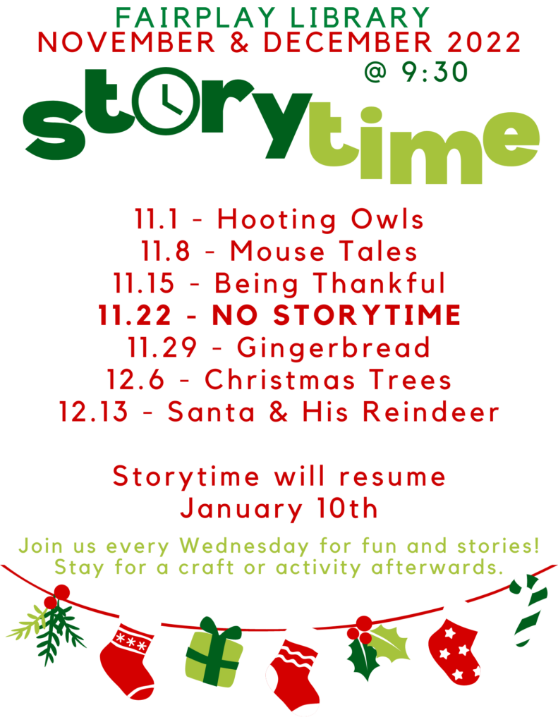 Fairplay Library Calendar To Park County Public Libraries