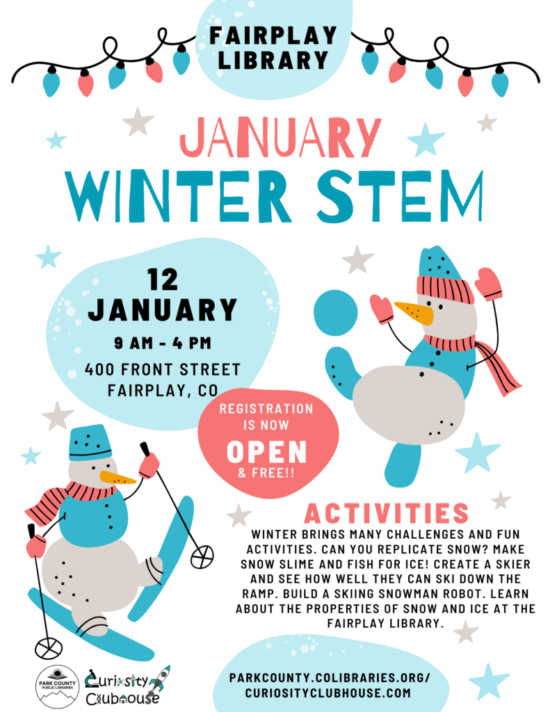 Fairplay Library Calendar To Park County Public Libraries