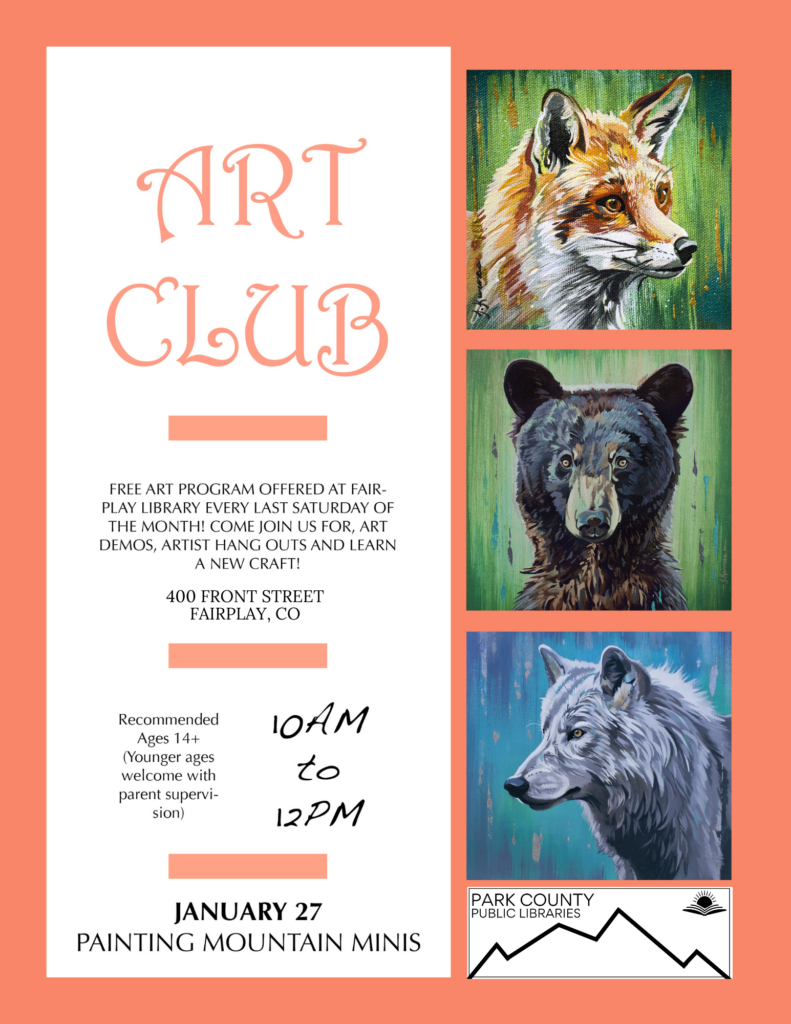 Fairplay Library Calendar To Park County Public Libraries