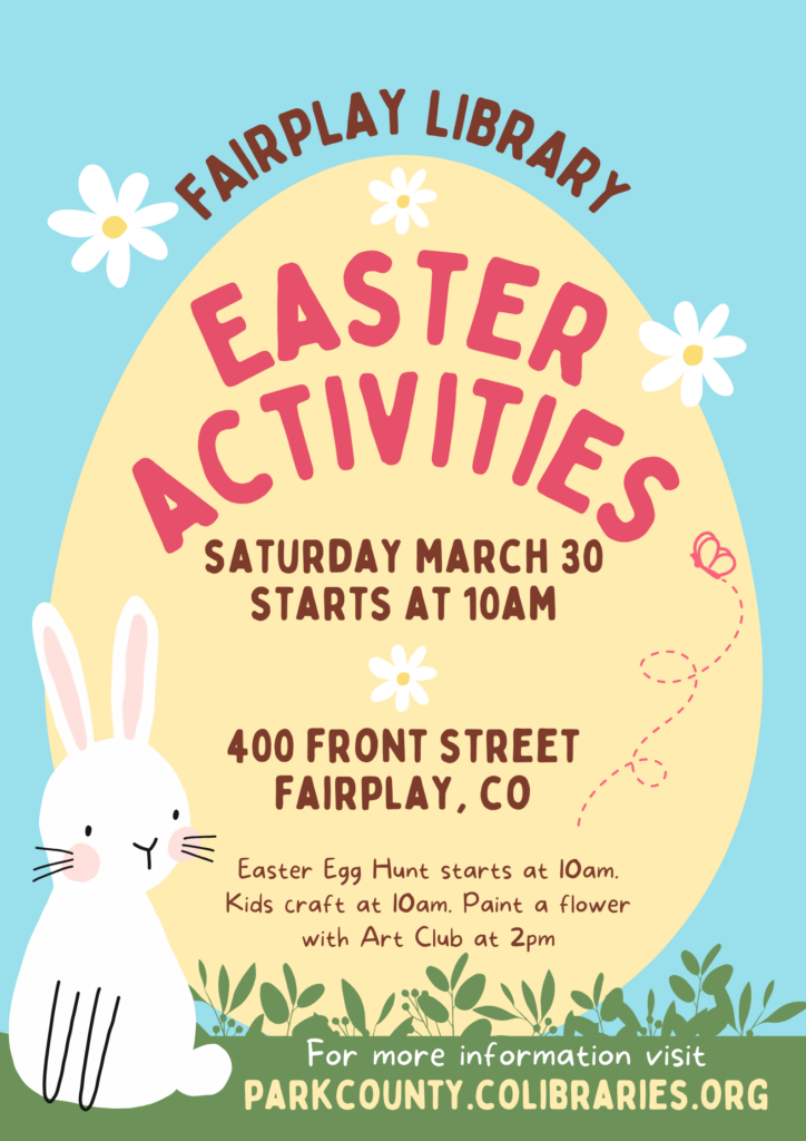 Fairplay Library Calendar To Park County Public Libraries